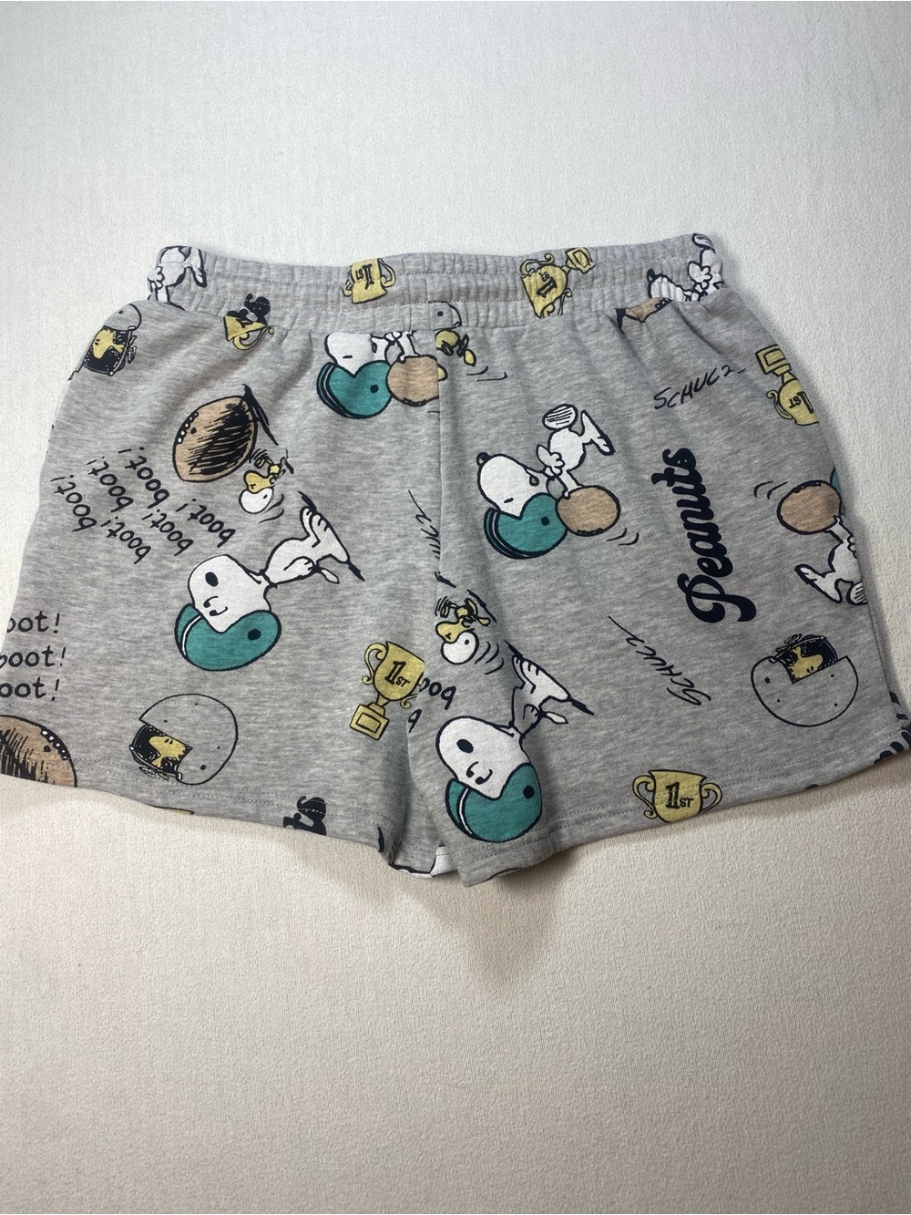 Peanuts Heather Grey Snoopy & Woodstock Lounge Shorts - Picture 5 of 5